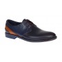 Pantofi barbati casual din piele naturala bleumarin SIR142BL